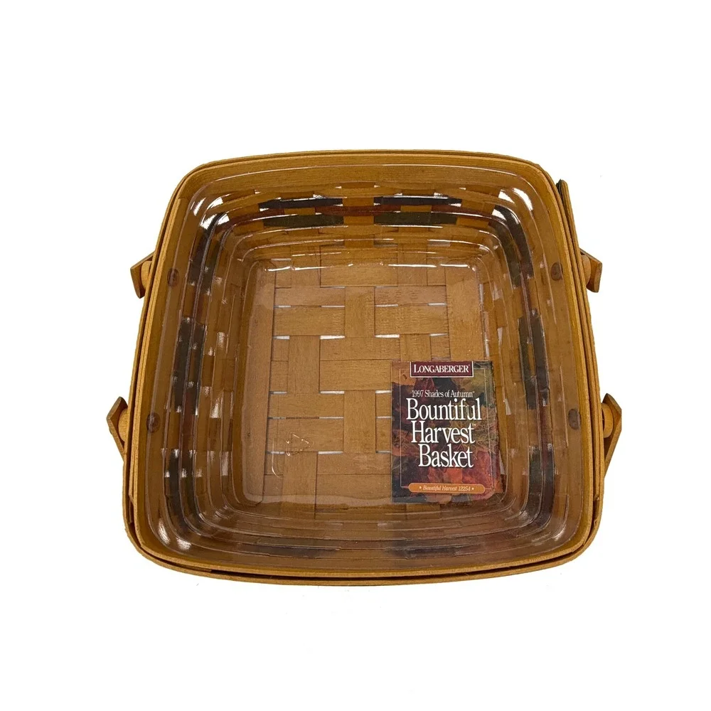 1997 Longaberger Bountiful Harvest Basket 12254 Protector Shades of Autumn USA